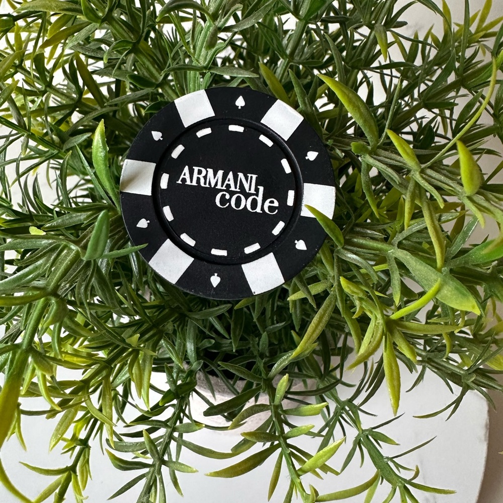 Armani Exchange Black and White Poker Chip